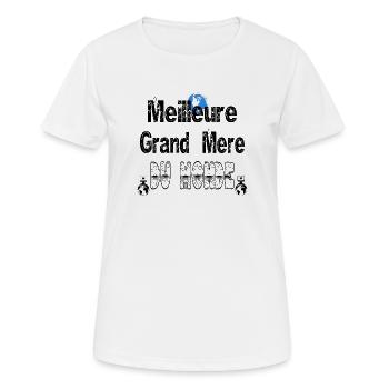 Meilleure Grand Mère du Monde - T-shirt respirant Femme - blanc - Devant - AI Model Female 172 dark (172cm)