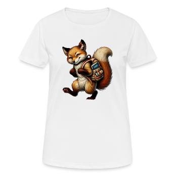 Start of school with fun: Fox for school beginners - Women's Breathable T-Shirt - white - Front - AI Model Female 172 dark (172cm)