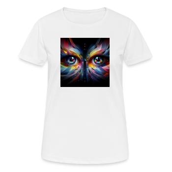 Yeux 2 - T-shirt respirant Femme - blanc - Devant - AI Model Female 172 dark (172cm)