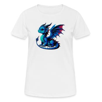 Drache - Frauen T-Shirt atmungsaktiv - Weiß - Vorne - AI Model Female 172 dark (172cm)