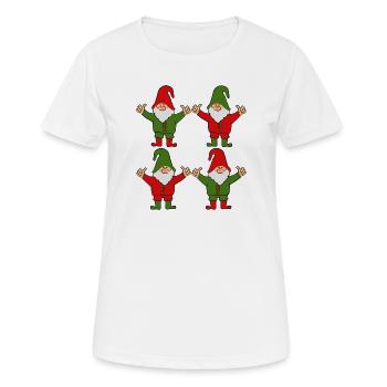 Wichtel Zwerge - Frauen T-Shirt atmungsaktiv - Weiß - Vorne - AI Model Female 172 dark (172cm)
