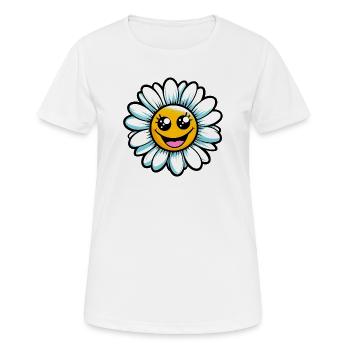 Pâquerette - T-shirt respirant Femme - blanc - Devant - AI Model Female 172 dark (172cm)