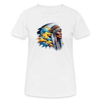 American Indian American - Women's Breathable T-Shirt - white - Front - AI Model Female 172 dark (172cm)