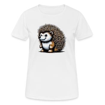 Igel - Frauen T-Shirt atmungsaktiv - Weiß - Vorne - AI Model Female 172 dark (172cm)