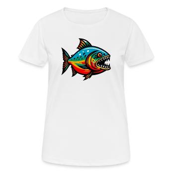 Piranha - T-shirt respirant Femme - blanc - Devant - AI Model Female 172 dark (172cm)
