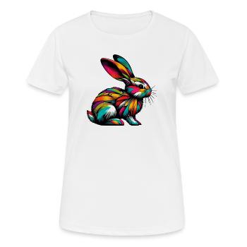 Kaninchen - Frauen T-Shirt atmungsaktiv - Weiß - Vorne - AI Model Female 172 dark (172cm)