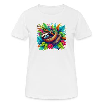 Paresse - T-shirt respirant Femme - blanc - Devant - AI Model Female 172 dark (172cm)
