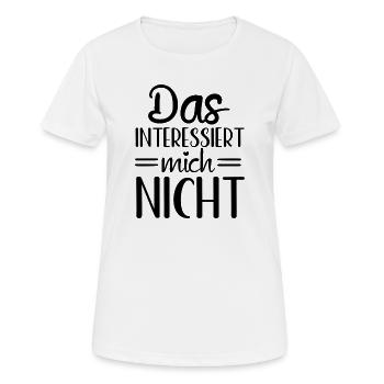 Intérêt intéressant Curieux - T-shirt respirant Femme - blanc - Devant - AI Model Female 172 dark (172cm)