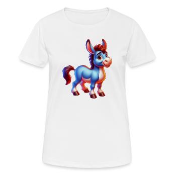 Esel-Maultier - Frauen T-Shirt atmungsaktiv - Weiß - Vorne - AI Model Female 172 dark (172cm)