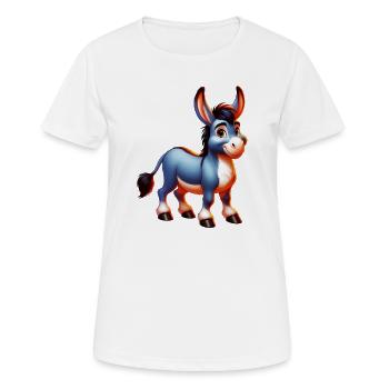 Esel-Maultier - Frauen T-Shirt atmungsaktiv - Weiß - Vorne - AI Model Female 172 dark (172cm)