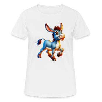 Donkey Mule - Women's Breathable T-Shirt - white - Front - AI Model Female 172 dark (172cm)