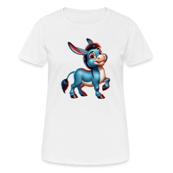 Esel-Maultier - Frauen T-Shirt atmungsaktiv - Weiß - Vorne - AI Model Female 172 dark (172cm)