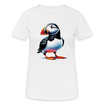 Papageitaucher - Frauen T-Shirt atmungsaktiv - Weiß - Vorne - AI Model Female 172 dark (172cm)