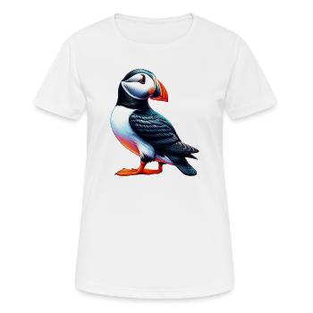 Papageitaucher - Frauen T-Shirt atmungsaktiv - Weiß - Vorne - AI Model Female 172 dark (172cm)