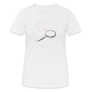 Magnifying Glass Magnifier - Women's Breathable T-Shirt - white - Front - AI Model Female 172 dark (172cm)