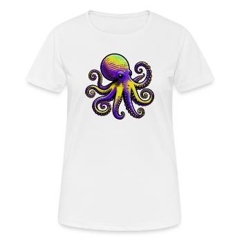 Krake - Frauen T-Shirt atmungsaktiv - Weiß - Vorne - AI Model Female 172 dark (172cm)