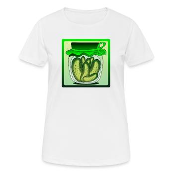 GEWÜRZGURKEN ESSIGGURKEN GURKENSALAT GURKE - Frauen T-Shirt atmungsaktiv - Weiß - Vorne - AI Model Female 172 dark (172cm)