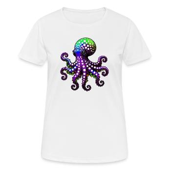 Krake - Frauen T-Shirt atmungsaktiv - Weiß - Vorne - AI Model Female 172 dark (172cm)