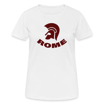 ROME - Frauen T-Shirt atmungsaktiv - Weiß - Vorne - AI Model Female 172 dark (172cm)