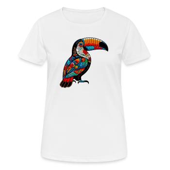 Toucan - T-shirt respirant Femme - blanc - Devant - AI Model Female 172 dark (172cm)