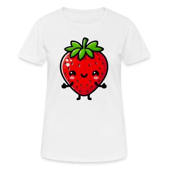 Erdbeeren Erdbeeren - Frauen T-Shirt atmungsaktiv - Weiß - Vorne - AI Model Female 172 dark (172cm)