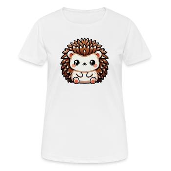 Hedgehog - Women's Breathable T-Shirt - white - Front - AI Model Female 172 dark (172cm)