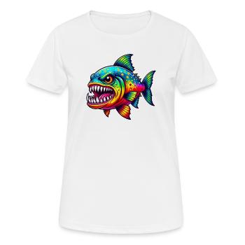 Piranha - T-shirt respirant Femme - blanc - Devant - AI Model Female 172 dark (172cm)