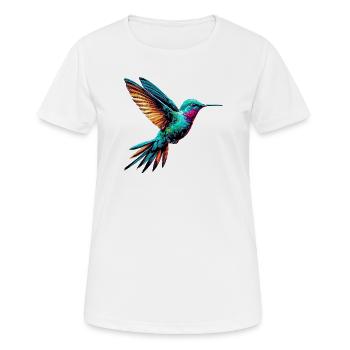 Kolibri - Frauen T-Shirt atmungsaktiv - Weiß - Vorne - AI Model Female 172 dark (172cm)