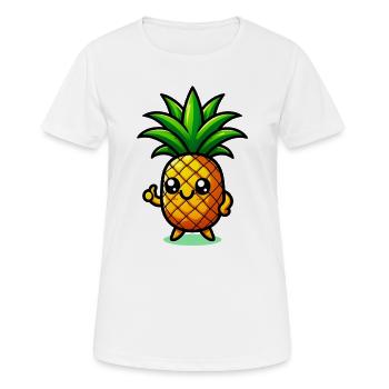 Ananas - T-shirt respirant Femme - blanc - Devant - AI Model Female 172 dark (172cm)