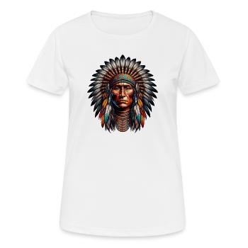 American Indian American - Women's Breathable T-Shirt - white - Front - AI Model Female 172 dark (172cm)