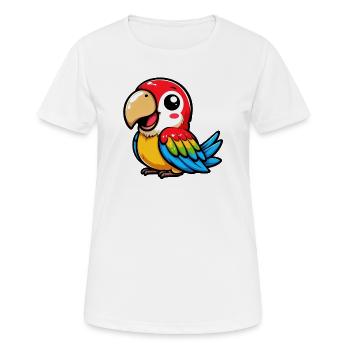 Perroquet - T-shirt respirant Femme - blanc - Devant - AI Model Female 172 dark (172cm)