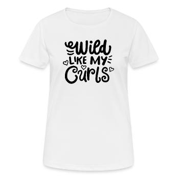 Locken Haare lockig - Frauen T-Shirt atmungsaktiv - Weiß - Vorne - AI Model Female 172 dark (172cm)