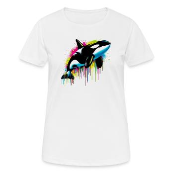 Killer whale - Women's Breathable T-Shirt - white - Front - AI Model Female 172 dark (172cm)
