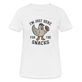 Football - Lustig Je suis juste là pour les collations - T-shirt respirant Femme - blanc - Devant - AI Model Female 172 dark (172cm)