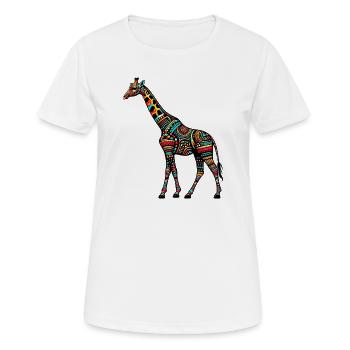 Giraffe - Women's Breathable T-Shirt - white - Front - AI Model Female 172 dark (172cm)
