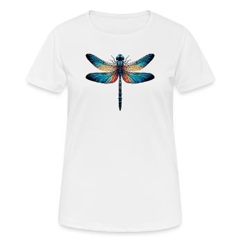 Libelle - Frauen T-Shirt atmungsaktiv - Weiß - Vorne - AI Model Female 172 dark (172cm)