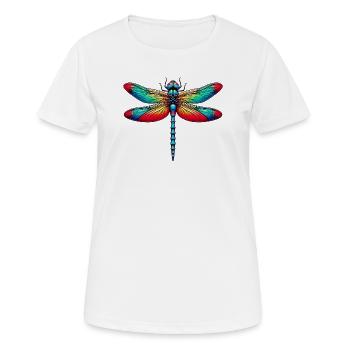 Libelle - Frauen T-Shirt atmungsaktiv - Weiß - Vorne - AI Model Female 172 dark (172cm)