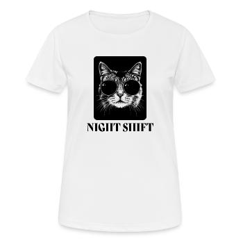 Coole Katze - Frauen T-Shirt atmungsaktiv - Weiß - Vorne - AI Model Female 172 dark (172cm)