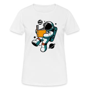 Lire astronaute : apprendre en apesanteur - T-shirt respirant Femme - blanc - Devant - AI Model Female 172 dark (172cm)
