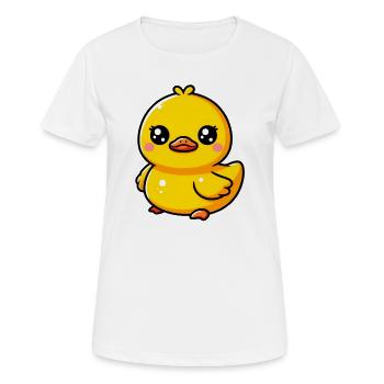 Ente Ente Ente Ente Ente - Frauen T-Shirt atmungsaktiv - Weiß - Vorne - AI Model Female 172 dark (172cm)