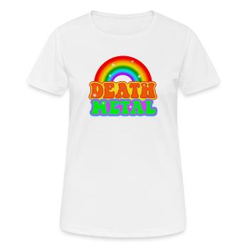 DEATH METAL - Frauen T-Shirt atmungsaktiv - Weiß - Vorne - AI Model Female 172 dark (172cm)