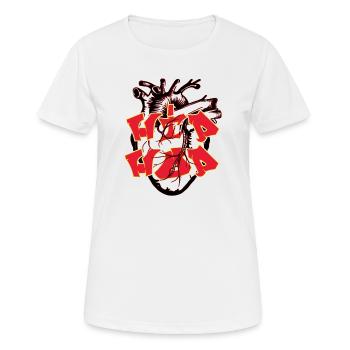 HIP HOP - Back to the roots - Frauen T-Shirt atmungsaktiv - Weiß - Vorne - AI Model Female 172 dark (172cm)