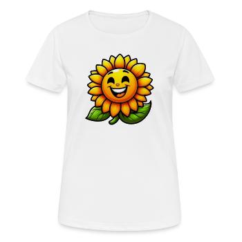 Sonnenblume - Frauen T-Shirt atmungsaktiv - Weiß - Vorne - AI Model Female 172 dark (172cm)