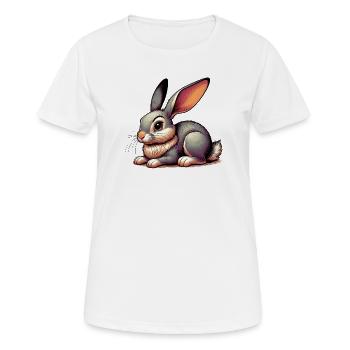 Lapin - T-shirt respirant Femme - blanc - Devant - AI Model Female 172 dark (172cm)