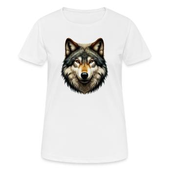 Wolf - Women's Breathable T-Shirt - white - Front - AI Model Female 172 dark (172cm)