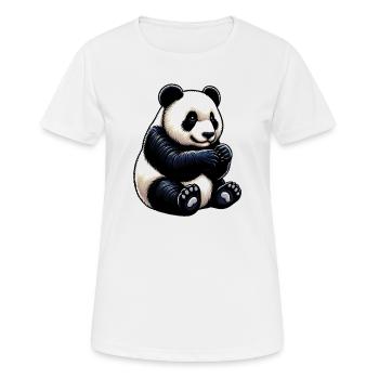 Panda - Frauen T-Shirt atmungsaktiv - Weiß - Vorne - AI Model Female 172 dark (172cm)