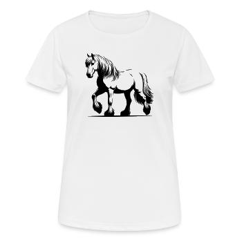 Haflinger de cheval - T-shirt respirant Femme - blanc - Devant - AI Model Female 172 dark (172cm)