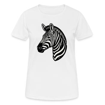 Zebra - Women's Breathable T-Shirt - white - Front - AI Model Female 172 dark (172cm)