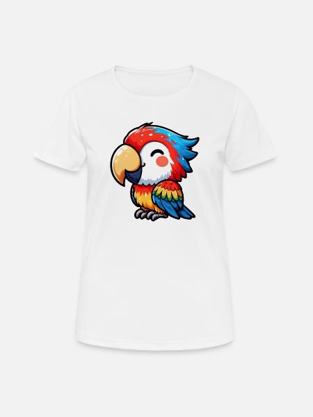 Papagei - Frauen T-Shirt atmungsaktiv - Weiß