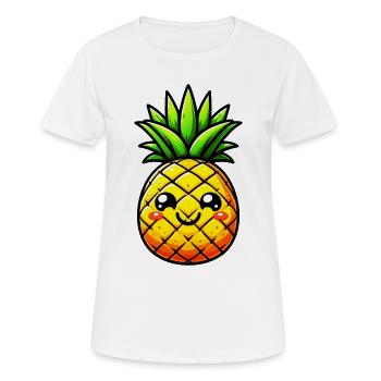 Ananas - T-shirt respirant Femme - blanc - Devant - AI Model Female 172 dark (172cm)